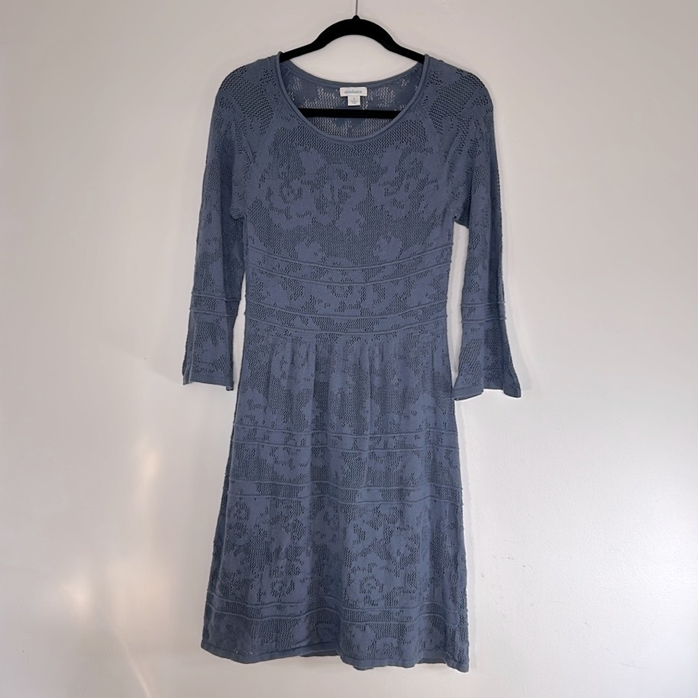 Sundance 2 Piece Cottagecore Silk Cotton Blend Women’s Size S Lace Blue Dress